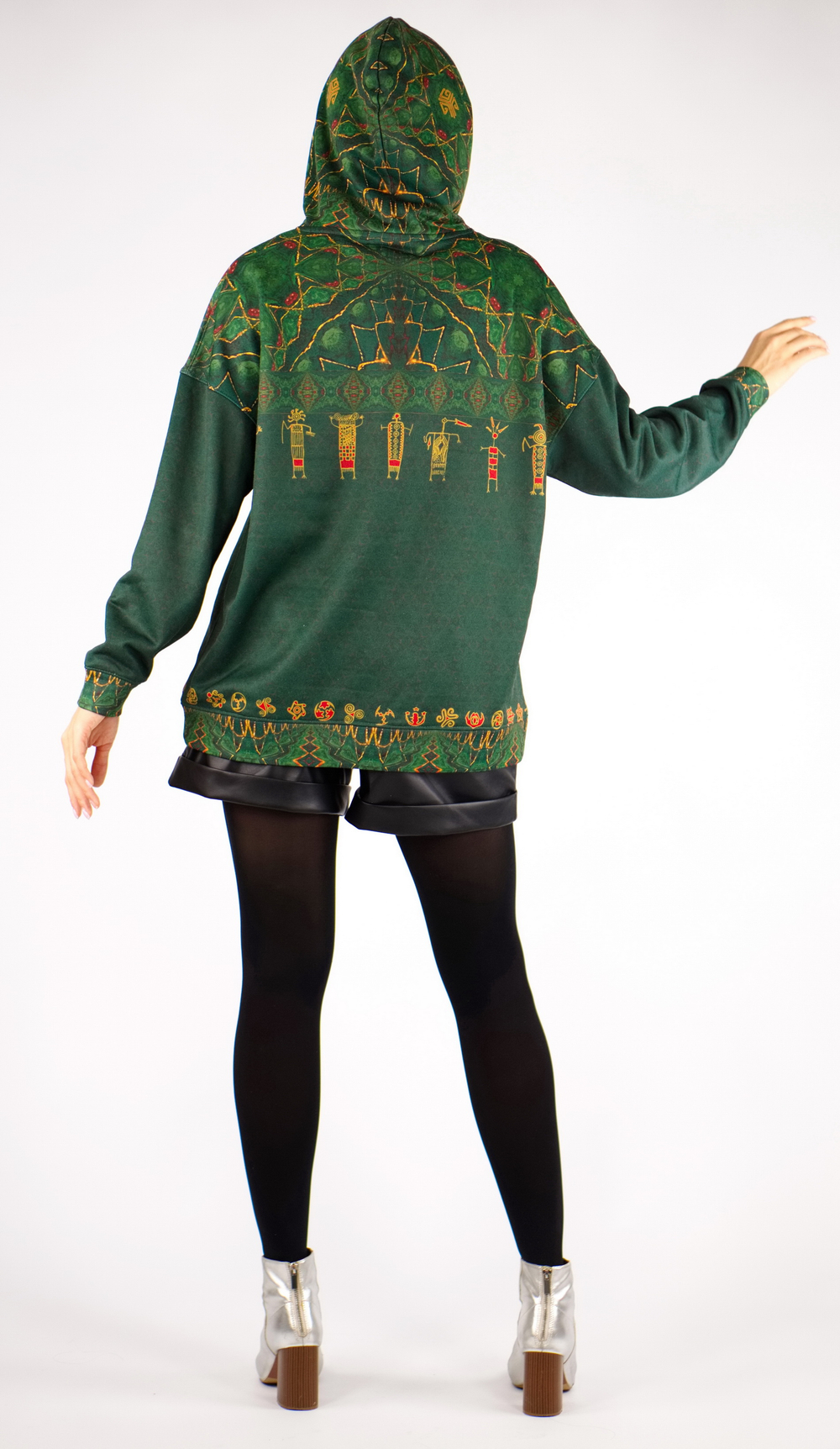 Худи «Петроглифы», принт по мотивам наскальных рисунков североамериканских индейцев