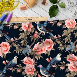 Ткань Барби ночные певчие птицы