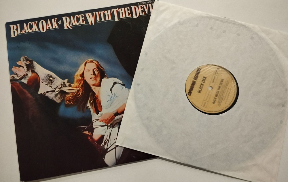 Винтажная виниловая пластинка LP Black Oak Arkansas Race With The Devil (Germany 1977)