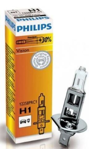 Автолампа H1 12V 55W Philips  +30% Vision Premium (P14,5s) #12258PRC1 ORIGINAL