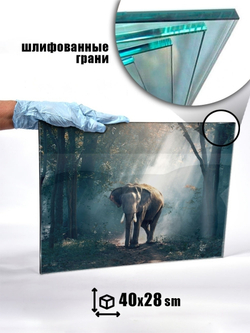 Модульная  картина Слон в лесу Декор для дома, подарок