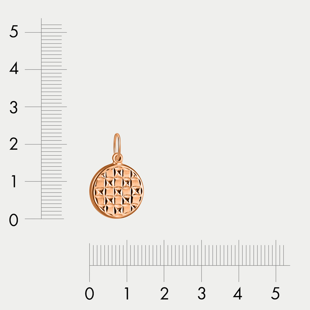 Подвеска из розового золота 585 пробы без вставок для женщин (арт. ПЗ 1-6)