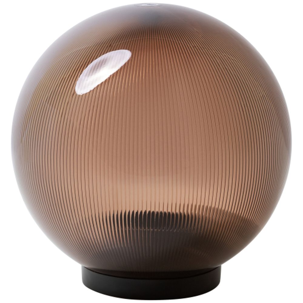 Садово-парковый светильник ЭРА НТУ 02-60-255 шар дымчатый призма на опору / кронштейн IP44 Е27 max60Вт d250mm