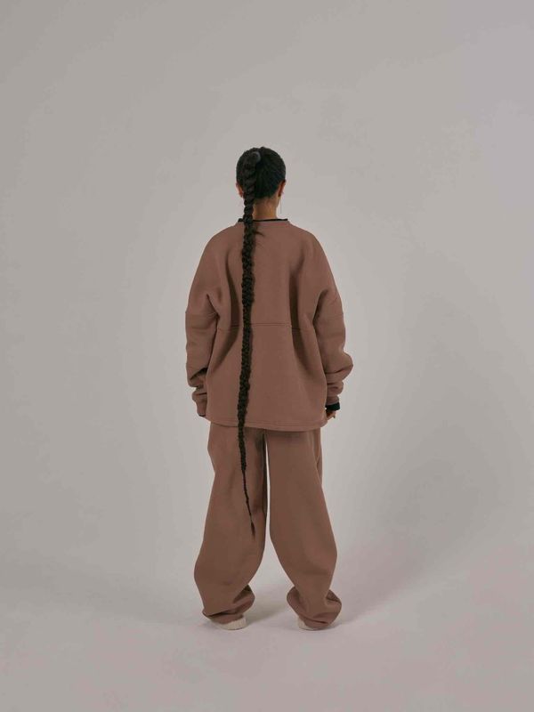 Брюки Multicolor Широкие с начесом синопия фреско - фото 3