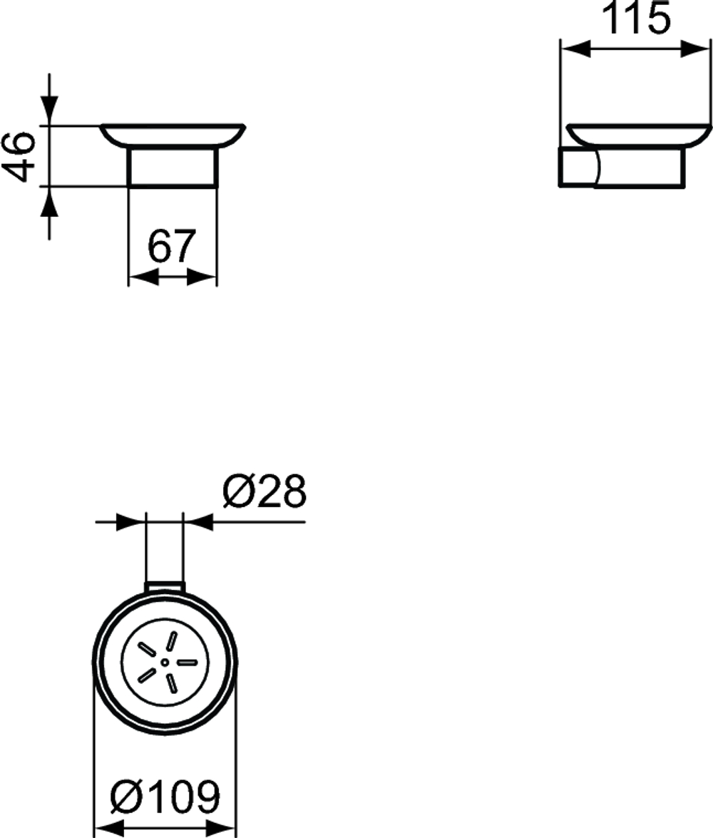 Мыльница круглая Ideal Standard CONCA T4509GN