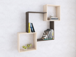 Полка навесная ПН-2, венге/дуб молочный