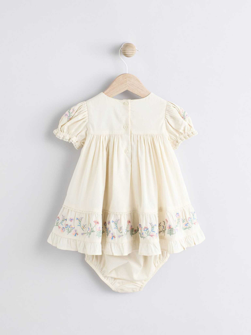 Платье и трусики в комплекте для девочки Next E65-162, Молочный