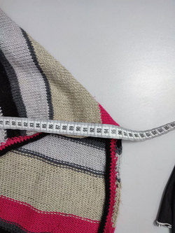 Пончо в полоску стильное единого размера