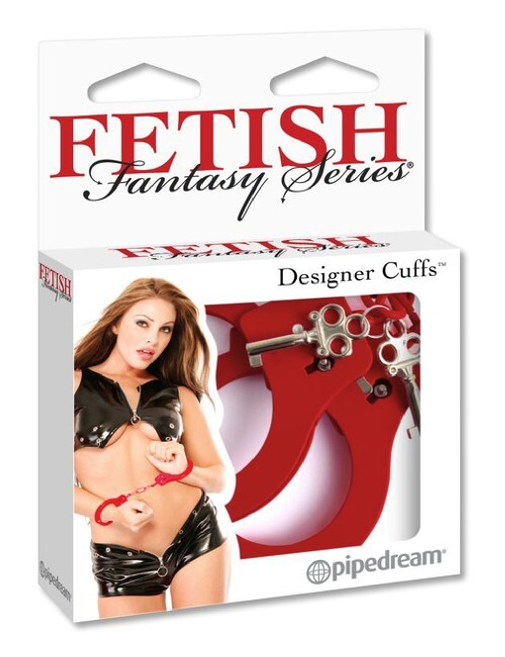 Наручники металлические Designer Cuffs красные (Цвет: красный)