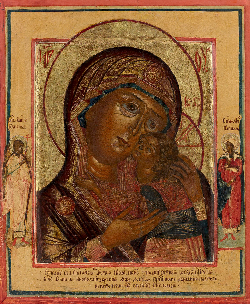 Икона Божией Матери Чухломская Галическая деревянная на левкасе