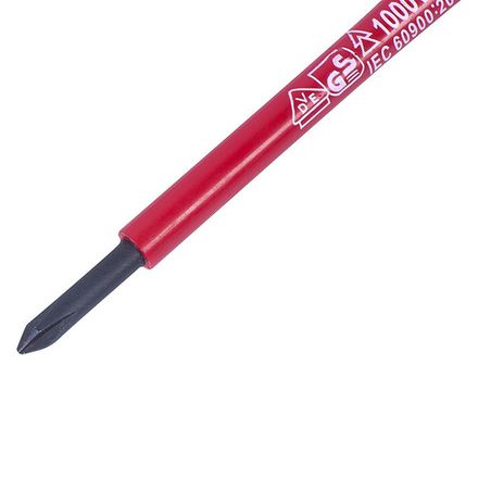 Цена на KING TONY (14710003) Отвертка диэлектрическая крестовая Phillips PH0 x 75 мм