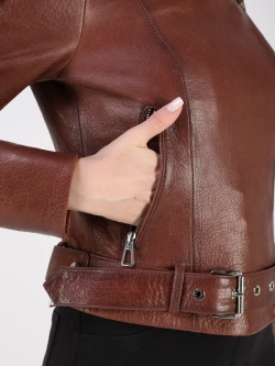 Кожаная куртка демисезонная косуха