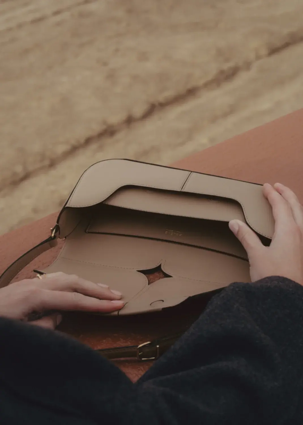 POLENE СУМКА OSMO, ТЕМНО-СЕРЫЙ