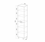 Пенал "Сура-35" универсальный (350*1860*320) ПВХ)