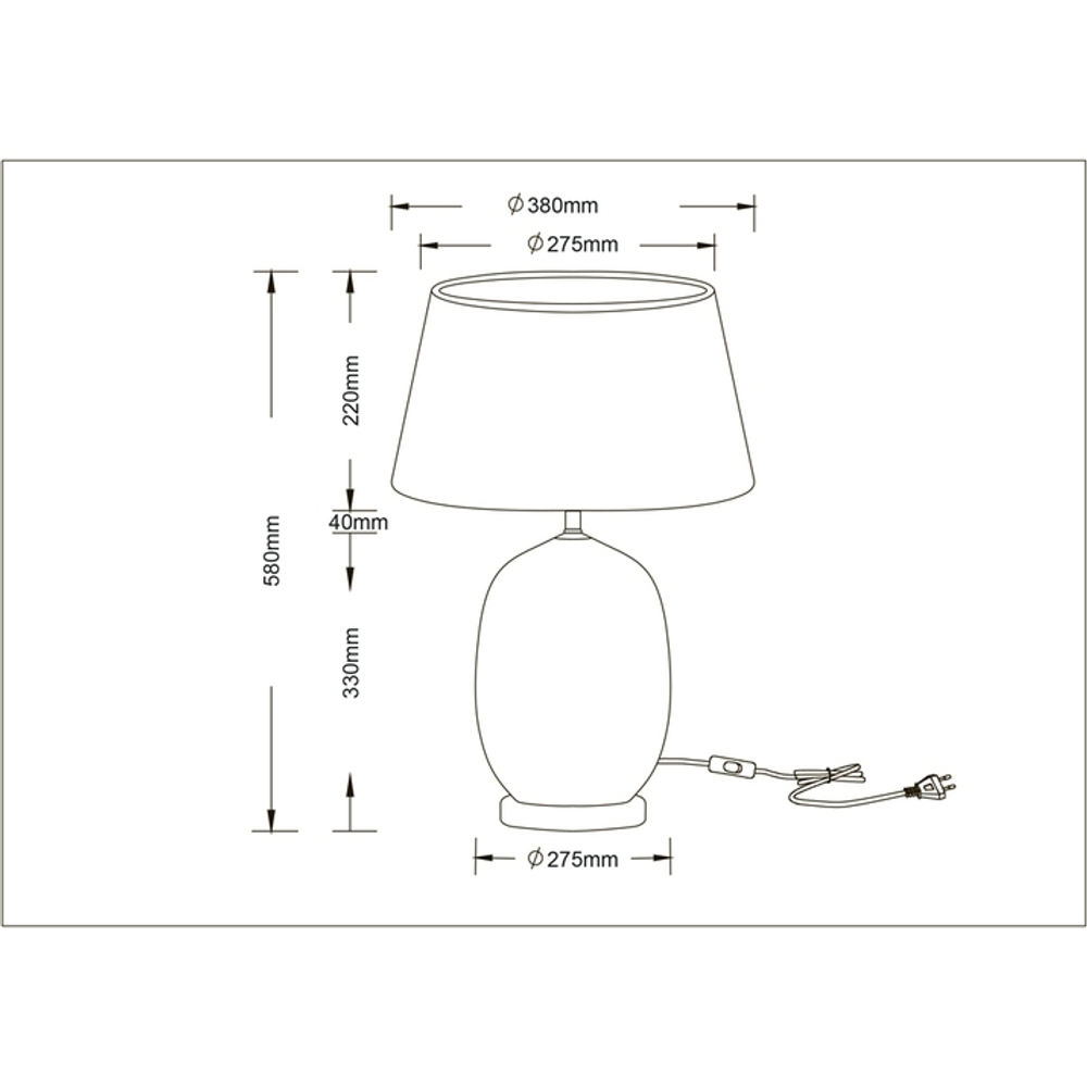 Настольная лампа Arte Lamp A4061LT-1PB