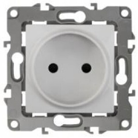 12-2105-01 ЭРА Розетка одинар 2P без заземлен 16АХ-250В, АВТОМАТ КЛЕММЫ, белый (10 шт) арт:Б0018254
