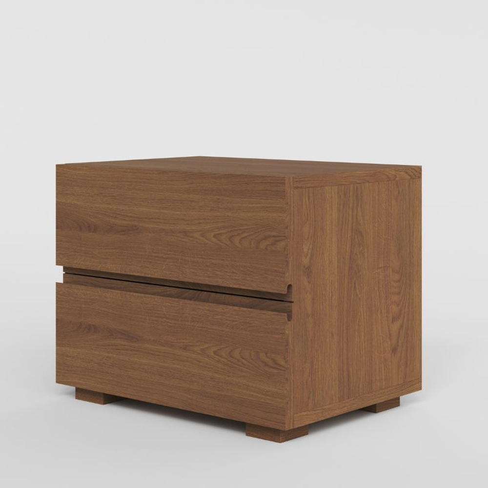 Прикроватная тумбочка, 43х38х30, Баямо, массив дуба срощенный, табачный