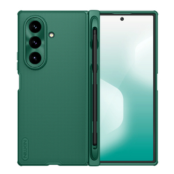 Чехол зеленого цвета (Dark Green) с MagSafe и держателем для S Pen от Nillkin для Samsung Galaxy Z Fold 7, серия Super Frosted Shield Fold Magnetic