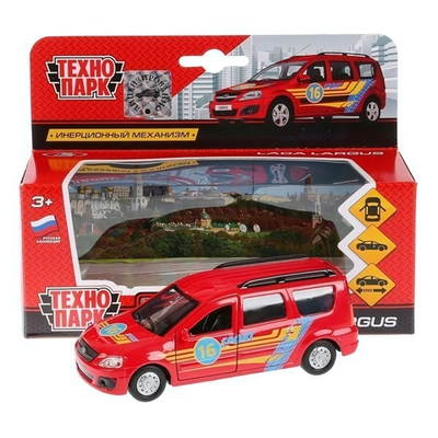 Модель ин. мет. "Lada Largus. Спорт" 12см, открыв. двери и багажник, в коробка (Технопарк)