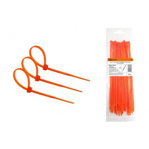 Стяжка нейлон. 3.6х200мм (оранжевый) (25 штук) TDM