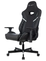 Кресло игровое Knight Thunder 5X черный эко.кожа крестов. металл