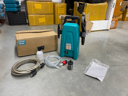 MB-288 / Мойка высокого давления, без масляная, с пенным пистолетом в комплекте (80-130 бар, 1600 Вт)  (Гарантия 14 дней)