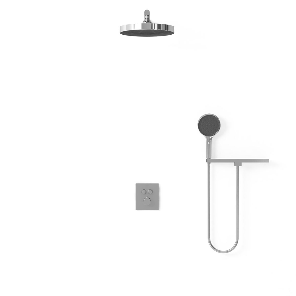 Душевой комплект Vincea Inspire VSFW-3I21T2RCH встраиваемый, термостатический, 2 режима, хром