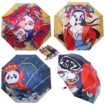 Зонт механический ветроустойчивый, матовая ручка «BESTzontik - Panda», цвет как на фото, длина 25см, d-110см