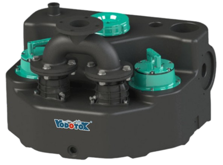 Насосная станция канализационная "Vodotok" модель КНС-ПМЧР-8м-24м³/ч-1,1кВт-120л