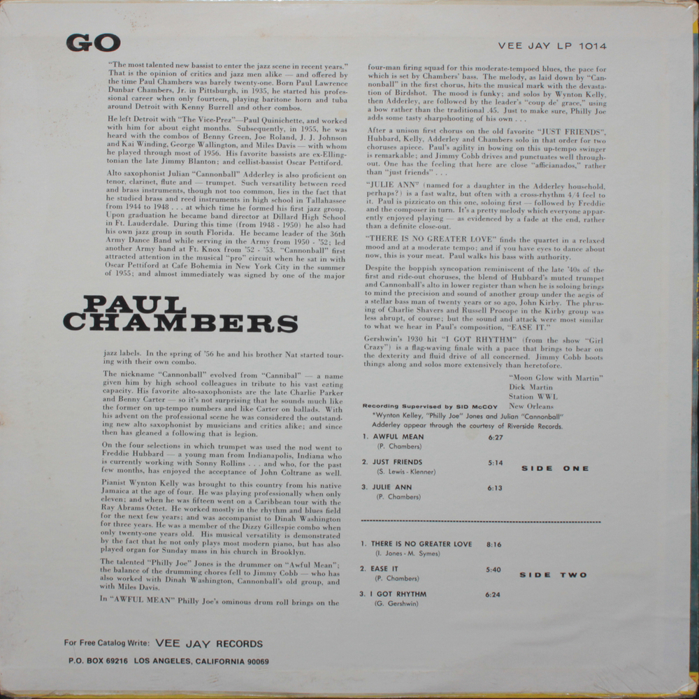 Paul Chambers / Go (LP)
