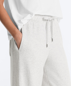 OYSHO Прямые брюки из меланжевой хлопчатобумажной ткани, светло-серый меланж