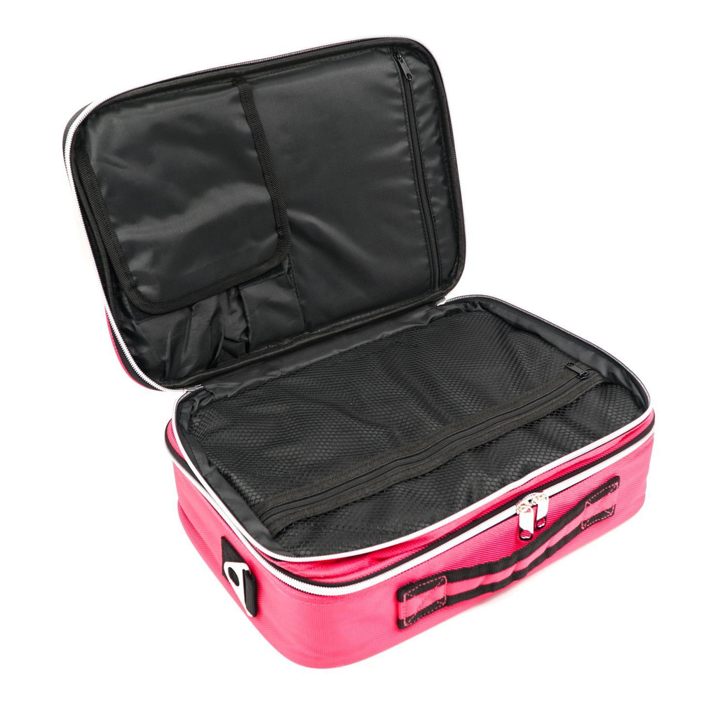 Кейс для мастера средний с зеркалом (35*24*12,5) голубой