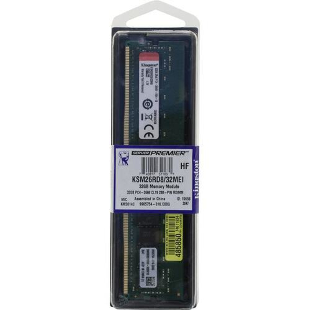 Модуль памяти ECC Registered Kingston DDR4 RDIMM 32Gb &lt;KSM26RD8/32MEI&gt; &lt;PC4-21300&gt; CL19