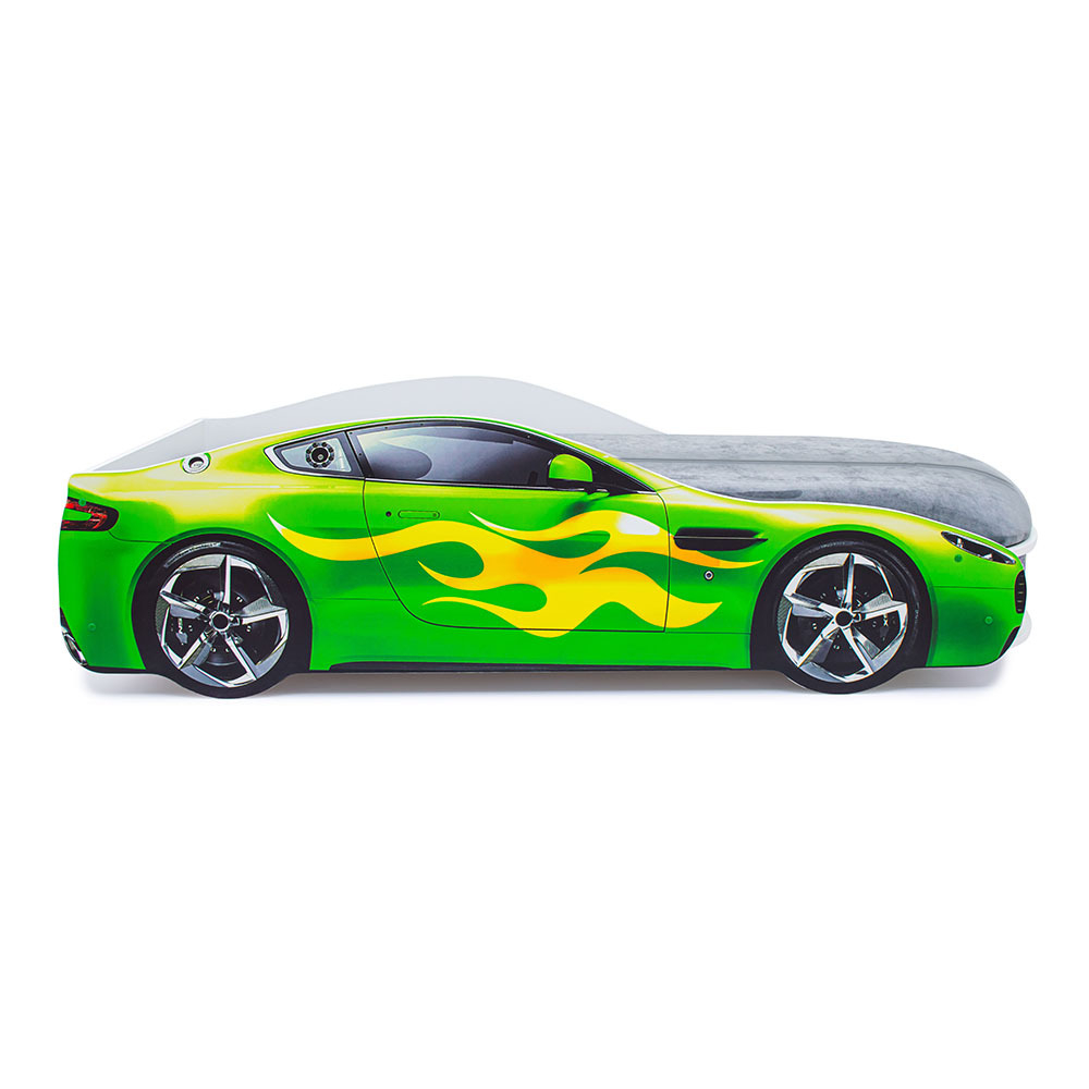 Кровать с матрасом Бельмарко Бондмобиль зеленый