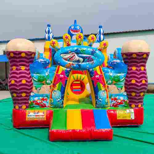 Коммерческий надувной батут с горкой «В гостях у моря 2», 8*4*5 м