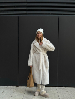 Шуба Lux макси белый