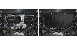 Защита картера и КПП AutoMax для Mazda 3 BM (V - 1.5; 1.6; 2.0) 2013-2018/Mazda 6 GJ (V - 2.0; 2.5) 2012-2018 2018-н.в./Mazda CX-5 (V - 2.0; 2.5) 2011-2017 2017-н.в./Mazda CX-9 II (V - 2.5) 2016-н.в., сталь 1.4 мм, с крепежом, штампованная, AM.3825.1