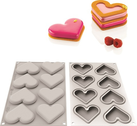 Форма для запекания Silikomart Forma do ciastek Love Story, овальная, силикон, 8 6,6 см