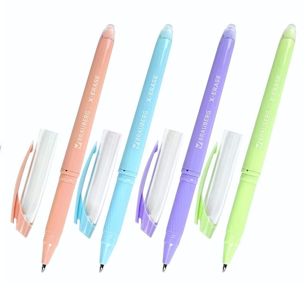Ручка пиши-стирай гелевая 0,7мм синяя "X-ERASE PASTEL" (Brauberg)