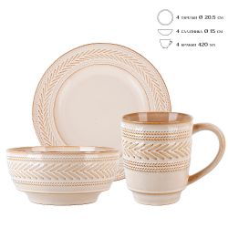 Столовый набор 12пр. "Villatic" (керамика) (подарочная упаковка)