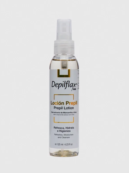 Очищающий и дезинфицирующий лосьон Depilflax перед депиляцией Prepil Lotion 125мл