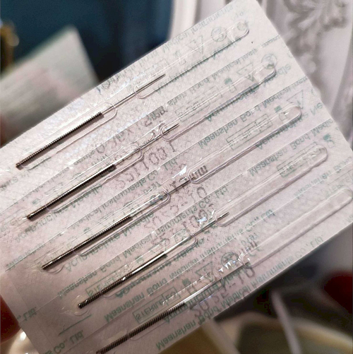 Иглы акупунктурные 0.20*15 мм (ручка из стали) (5 шт)
