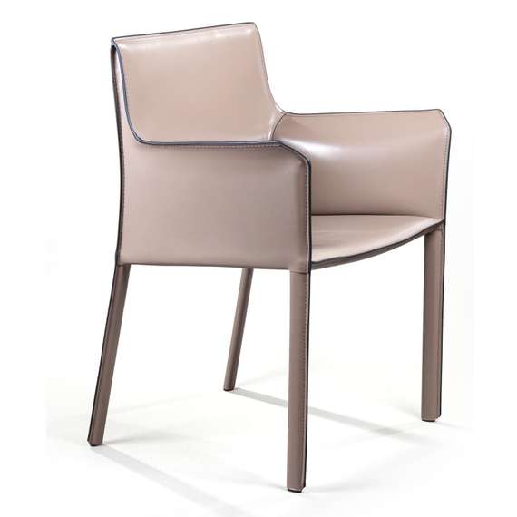 Стул с подлокотниками Barrie кожа капучино