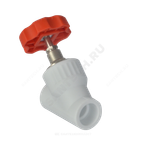 Клапан (вентиль) PP-R запорный белый Дн 25х45гр внутренняя пайка VALFEX 10174025