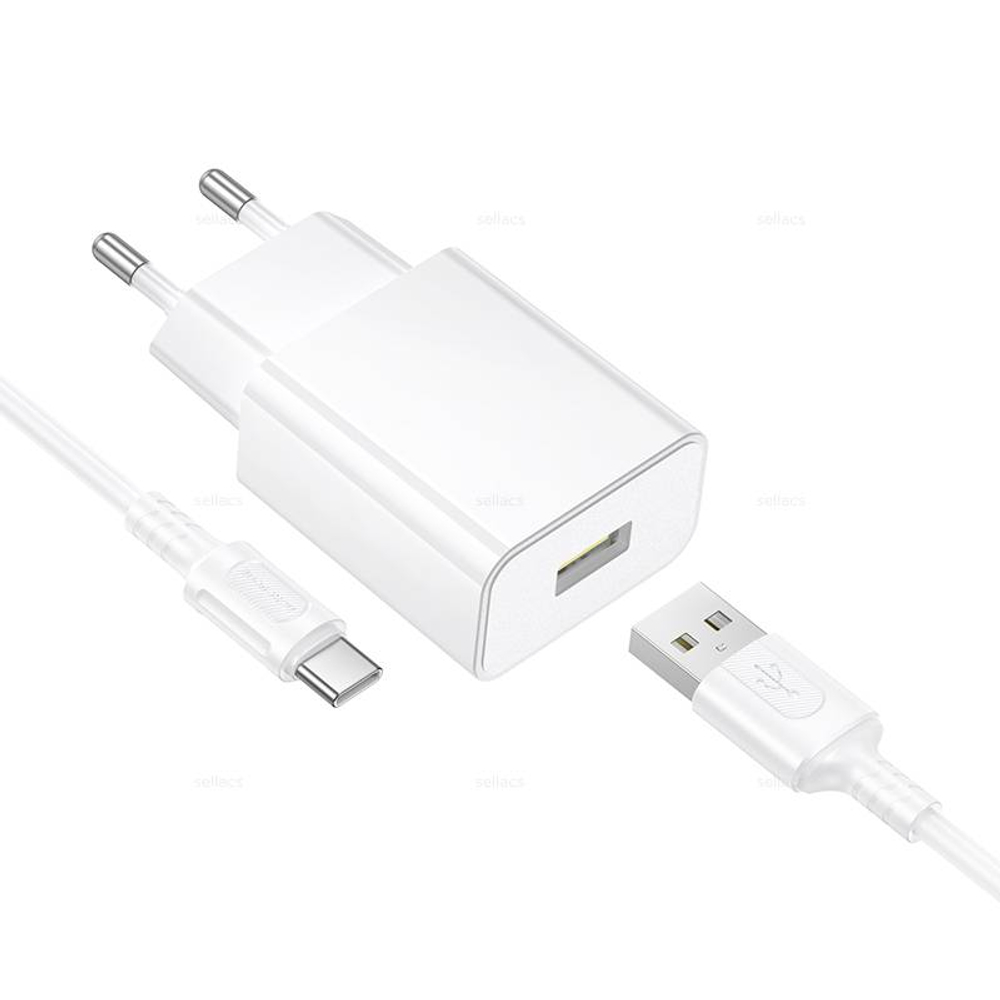 Зарядное устройство на Type-C Borofone QC3.0 BA111A (white)