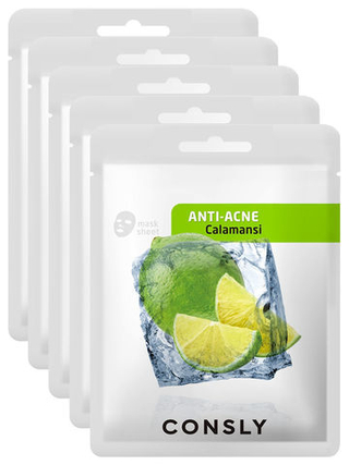 Тканевая маска с экстрактом каламанси CONSLY Anti-Acne Calamansi Mask Pack