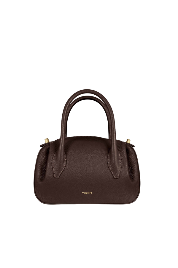 Сумка Yuzefi Oyster Mini Duffle - ESPRESSO PEBBLE GRAINED LEATHER