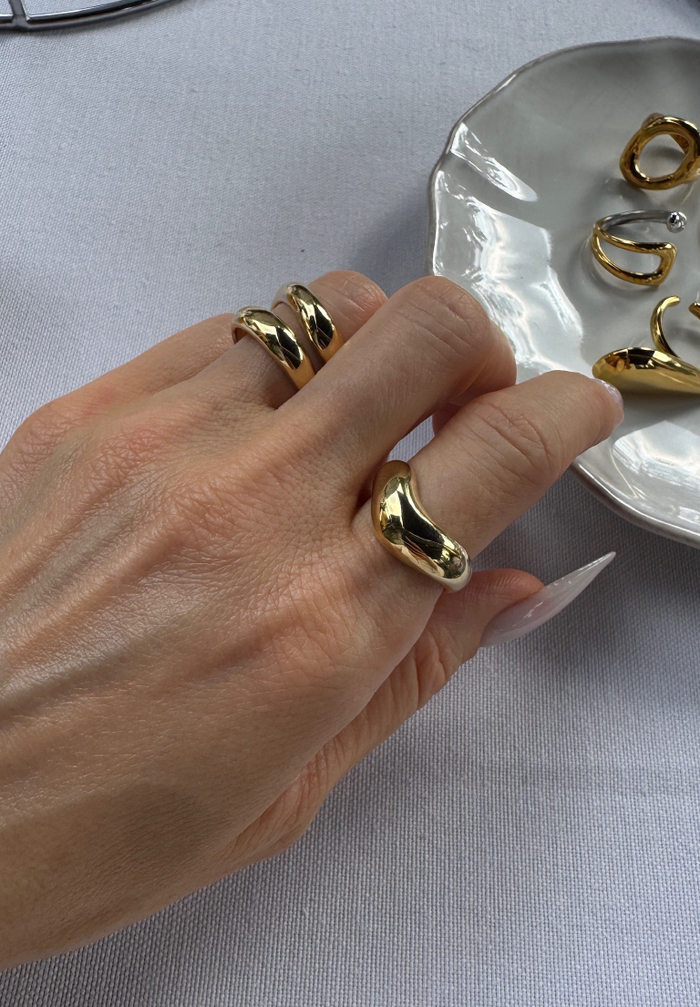 Кольцо ВОЛНА gold