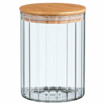 Банка для сыпучих продуктов 850мл "Vertical" с бамбуковой крышкой