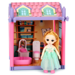 Дом для куклы с куклой и мебелью коробка ABL1014